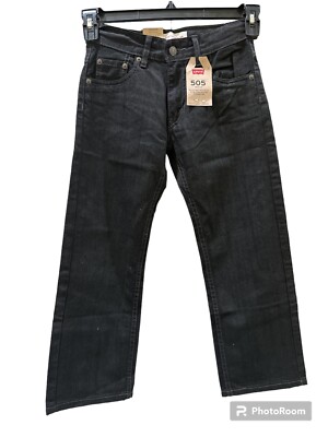 Brand New Levi Strauss & Co. Denim Pants For Boys (Size 505 Regular/Black)