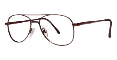 MODERN OPTICAL HUNTER MEN'S METAL EYEGLASSES 53-16-140 MT. BRN WITH SOFT CASE