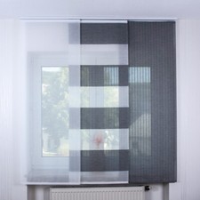 3er Set Schiebegardine Flächenvorhang inklusive Zubehör Louisa-Miriam-Clara