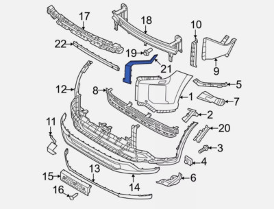 OEM Front Bumper Moulding LH 86595S8CB0TRC for Hyundai Palisade | eBay