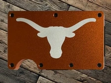 Texas Longhorns Orange UT Slim Thin Metal RFID Blocking Wallet Laser Engraved