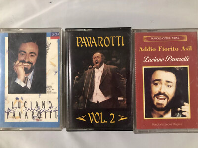 LUCIANO PAVAROTTI ''IL BETTER'' ''ADDIO FIORITO ASIL'' ''VOL.2'' 3 MC MUSIKKASSETTE
