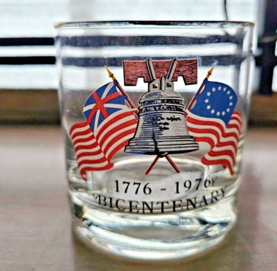 West Virginia Westin Whiskey Glasses Set 8 Bicentenary Gold Rim Low Ball Vintage