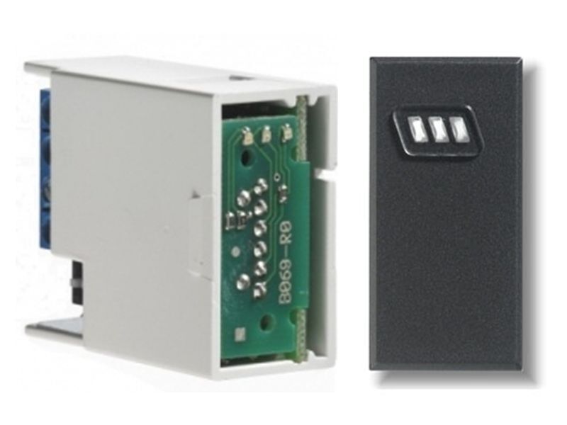 Bentel Security inseritore per Kyo Absoluta comp. Bticino Axolute grigio scura -