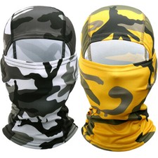2Pack Tactical Military Balaclava Men Women Sun Hood Hunting Full Face Mask