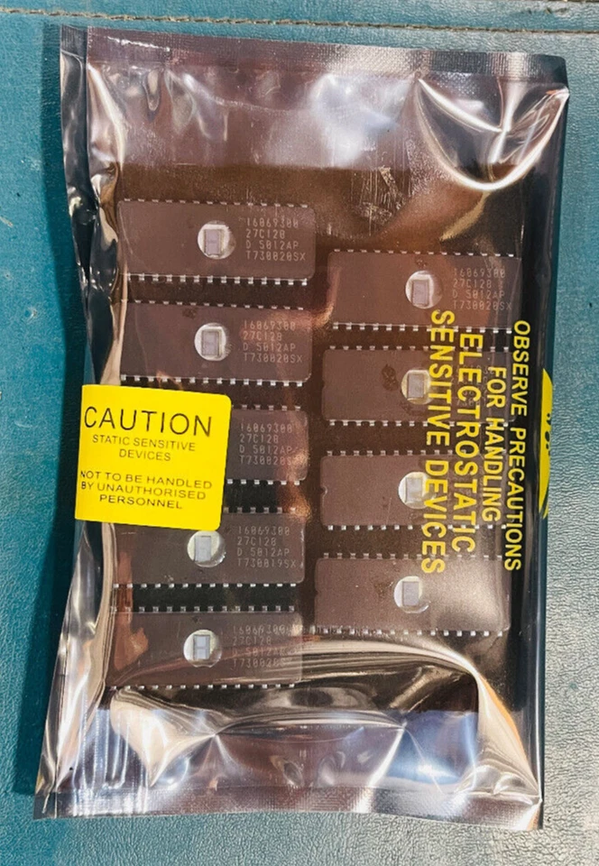 LOTE de 9 27C128 128K (16K x 8) EPROM GM DELCO AUTOMOTIVE P4 NAVIOS DOS EUA - Imagem 4 de 4