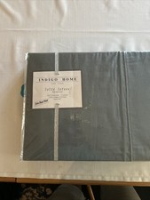 Indigo Home Fine Linen Sheet Set Full Size Solid Sateen 260 Thread count