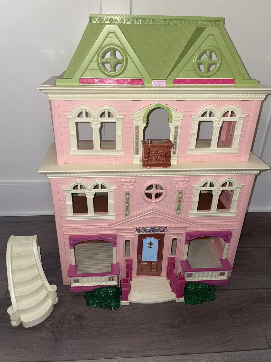 Pink and on sale green dollhouse