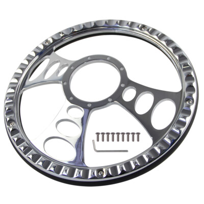 14'' Chrom Legierungs Half Wrap PVC 9 Schrauben Lenkrad für Chevy GM Cadillac