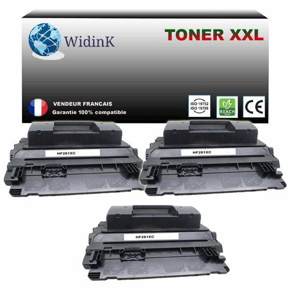 Lot de 3 toners CF281 pour HP M606dn idéal pour la gestion des rapports en grand volume au bureau