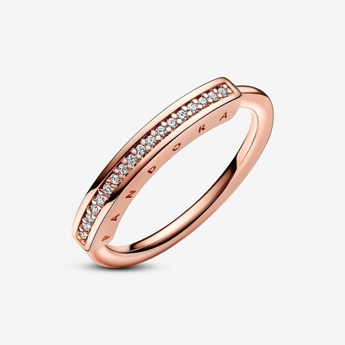 *New Authentic* Pandora Signature I-D Pavé Ring- 192283C01, 182283C01 - Picture 12 of 14