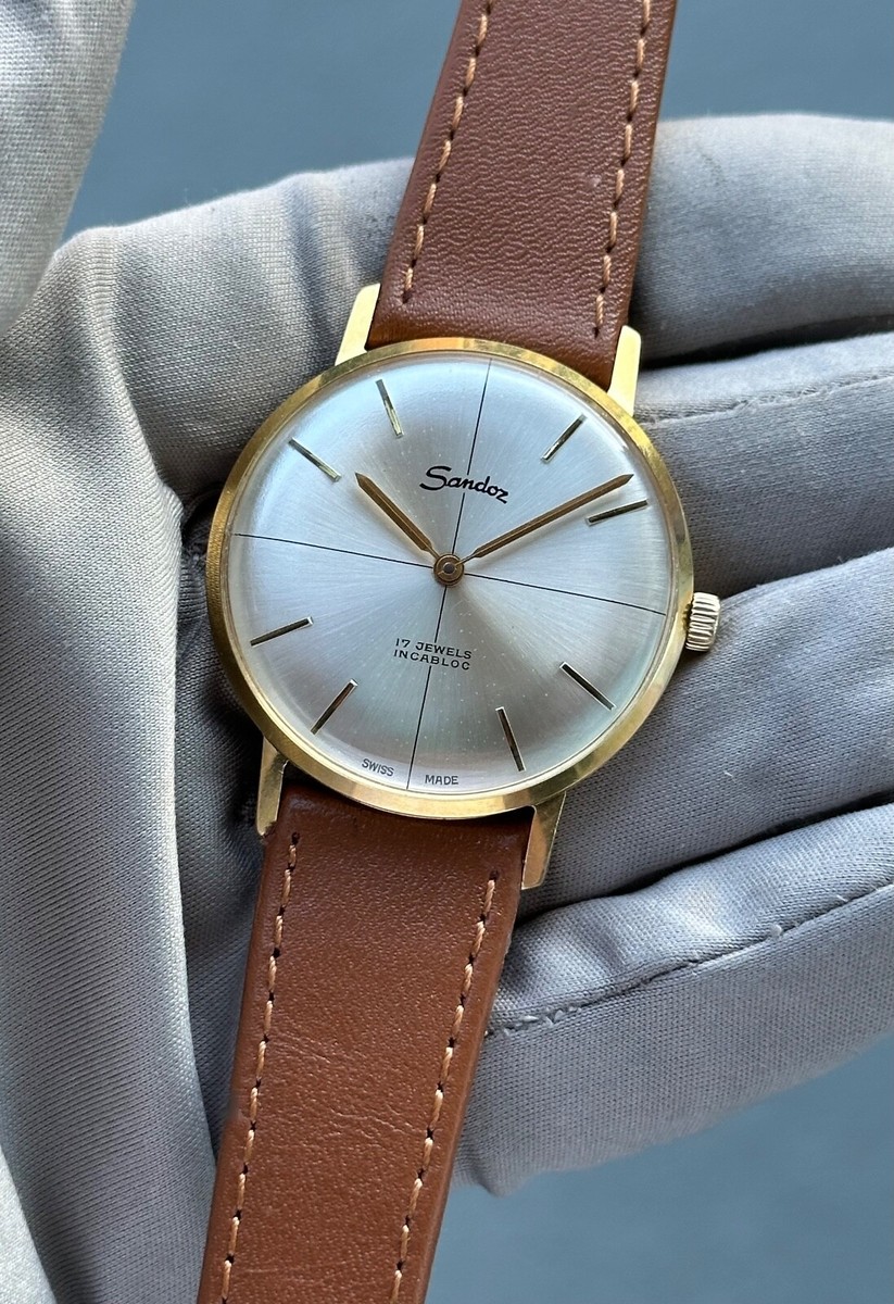 Vintage Sandoz Gold-Plated Manual-Wind AS Cal. 1690/92 33mm Ref