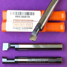 MICRO 100   BBM - 080813X  8mm Carbide Boring Bar; 8mm Shank  AlTiN🎯Machinist