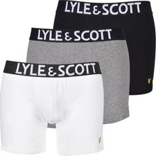 LYLE & SCOTT DANIEL BOXER BRIEFS - BLACK/GREY/WHITE - UWF009-373