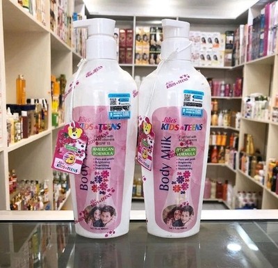 2X Lilies Kids &Teens Fortified With Multivitamins Body Milk 400ml (2 Pcs)