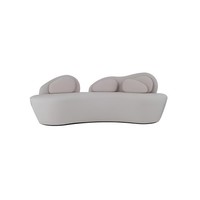 WeißEs 3-Sitzer Sofa Polster 3-Sitzer Wohnzimmer Couch Luxus Textil Sofa