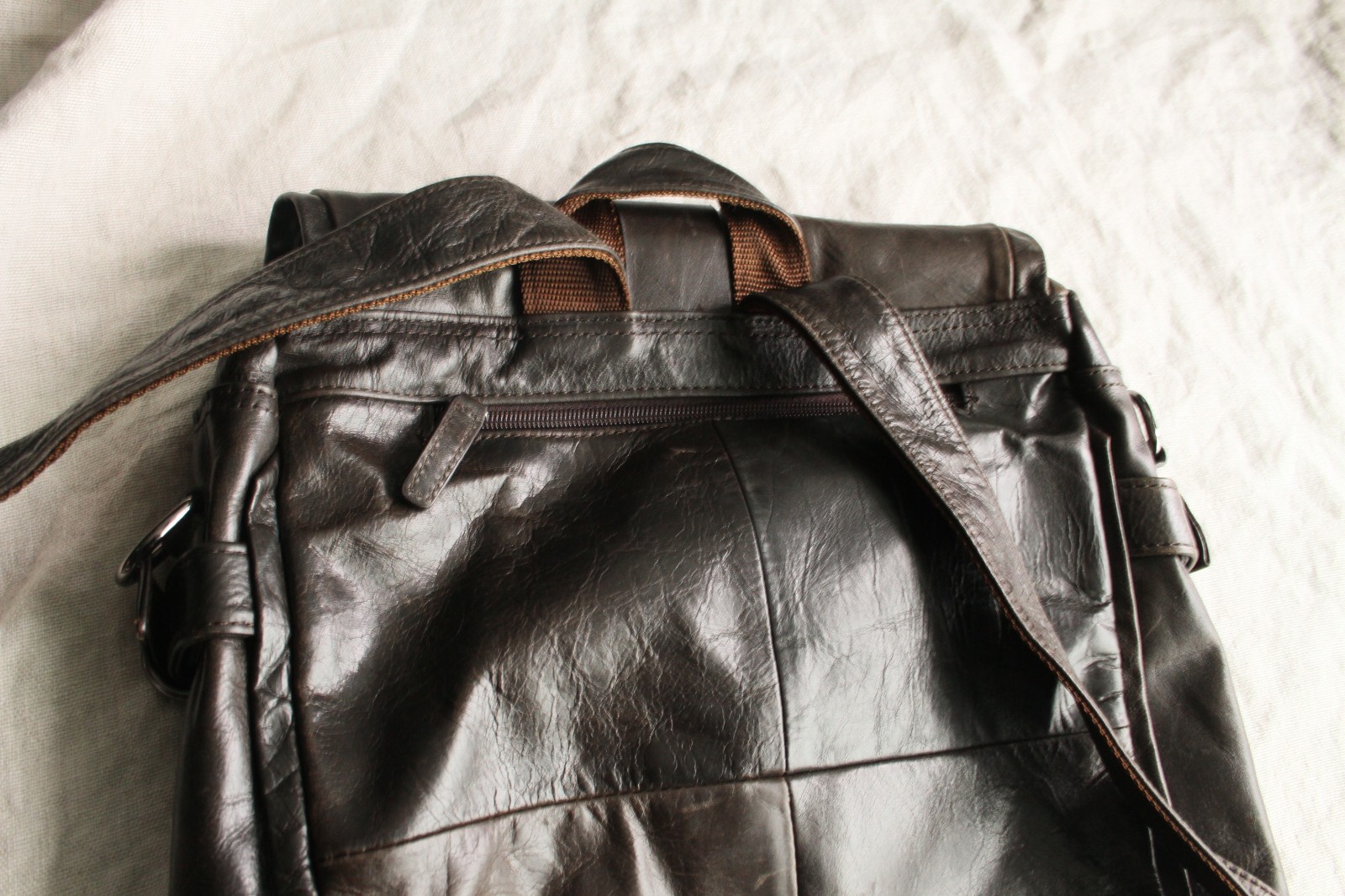 Ameri Leather Dark Brown Genuine Leather Backpack - image 12