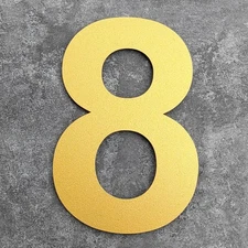 BetLight 10 Inch Gold House Numbers for 10 inch high, elegant gold finished 