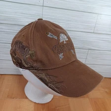 Oaktree Archery Hat Cap Strap Back Brown Wildlife Series Dri Duck Cougar Mens