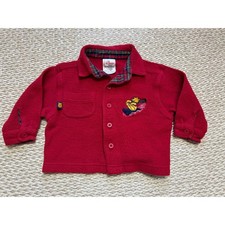Vintage Disney Store Winnie the Pooh Red Fleece sweatshirt shirt 18 Months