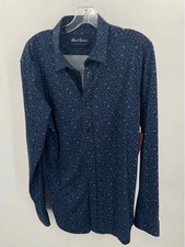 Pre-Owned Robert Graham Navy Size Large Men's Button Down