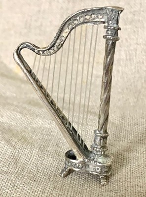 Harfe Silber Musikinstrument