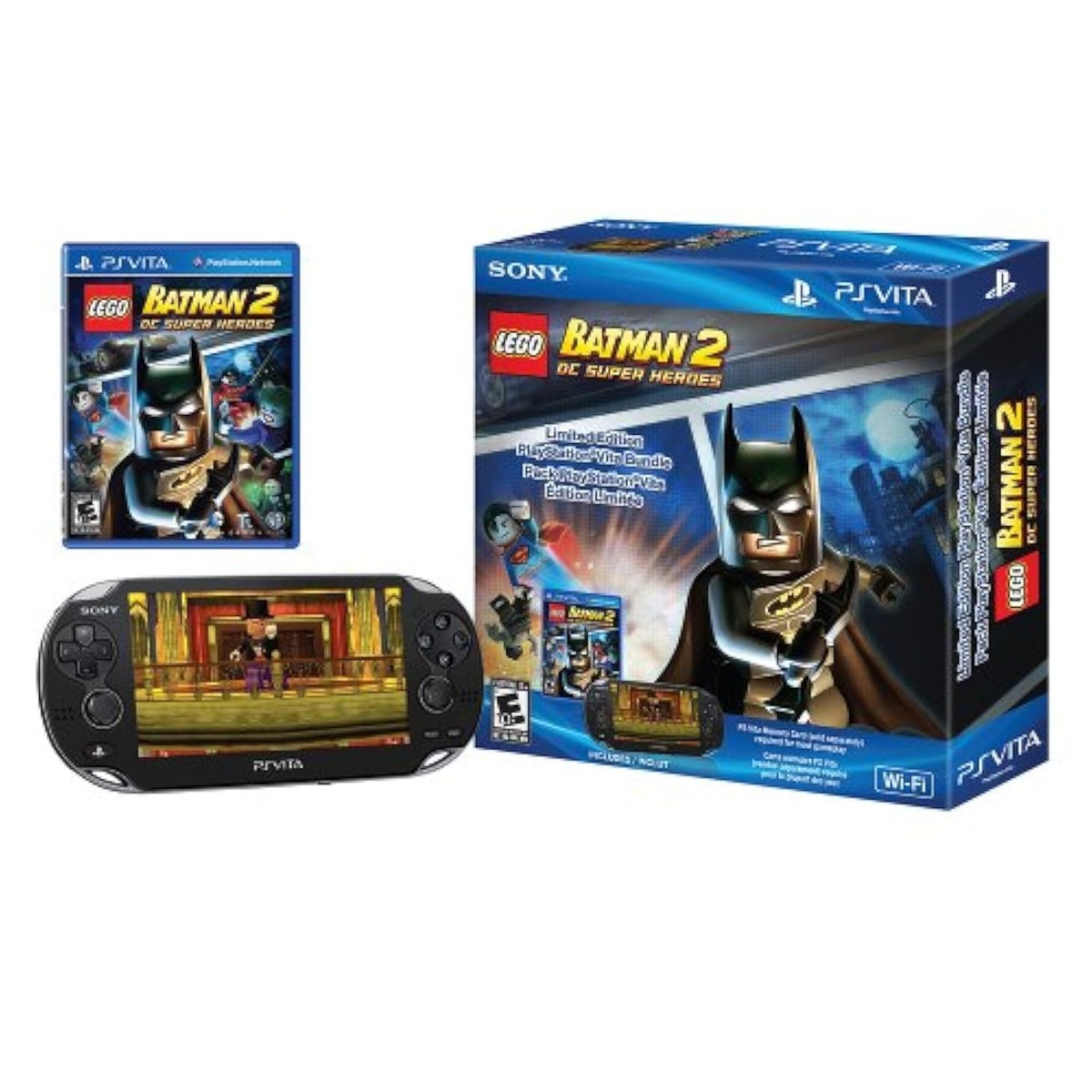 Sony PlayStation Vita LEGO Batman 2 DC Super Heroes Bundle Black