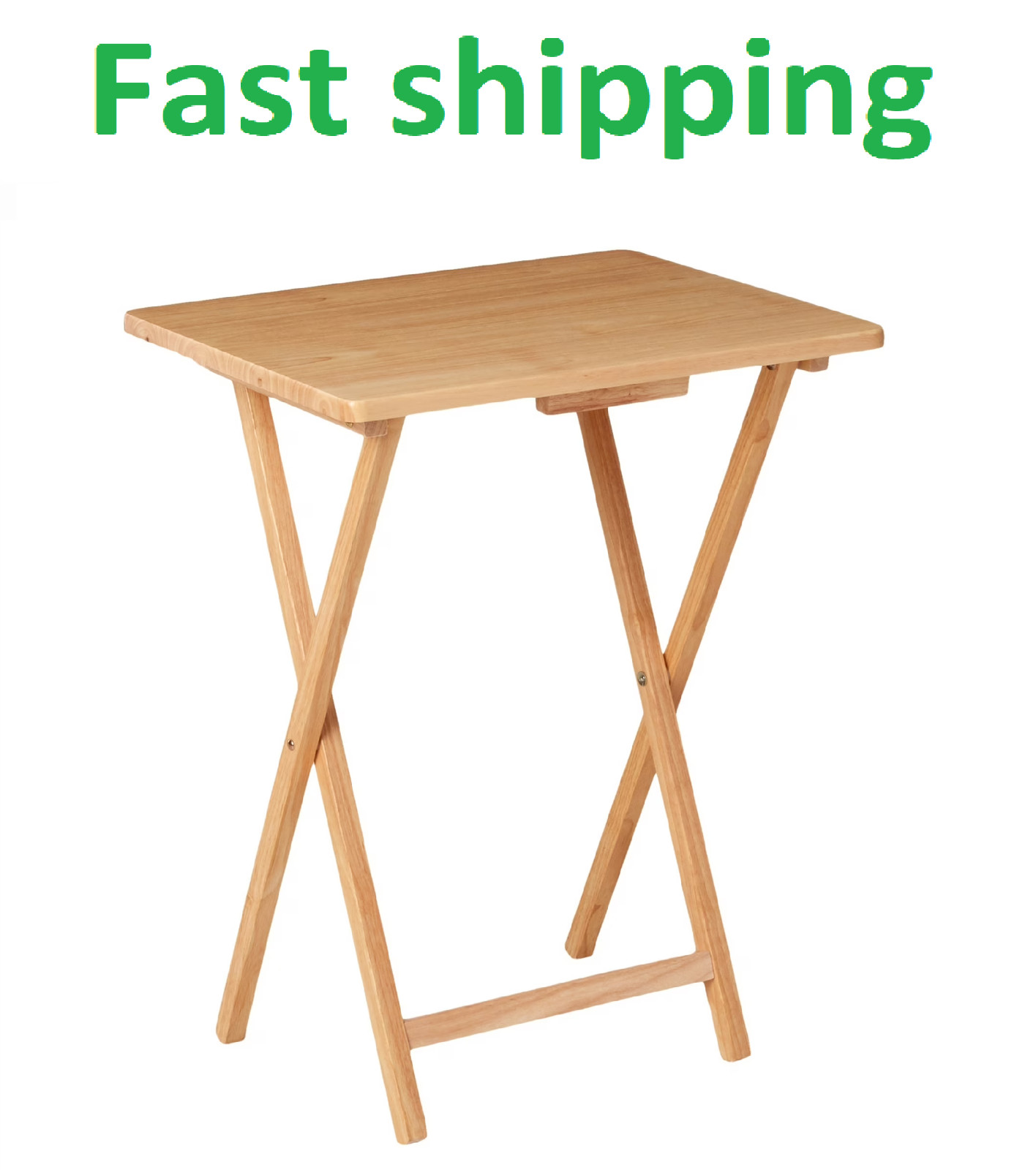 Indoor Single Folding TV Tray Table Natural L 19 X W 15 X H 