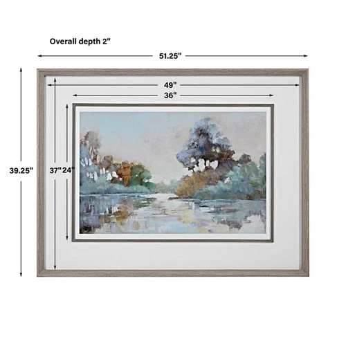 Uttermost Morning Lake Wood Watercolor Framed Print in Multi-Color - Picture 8 of 8