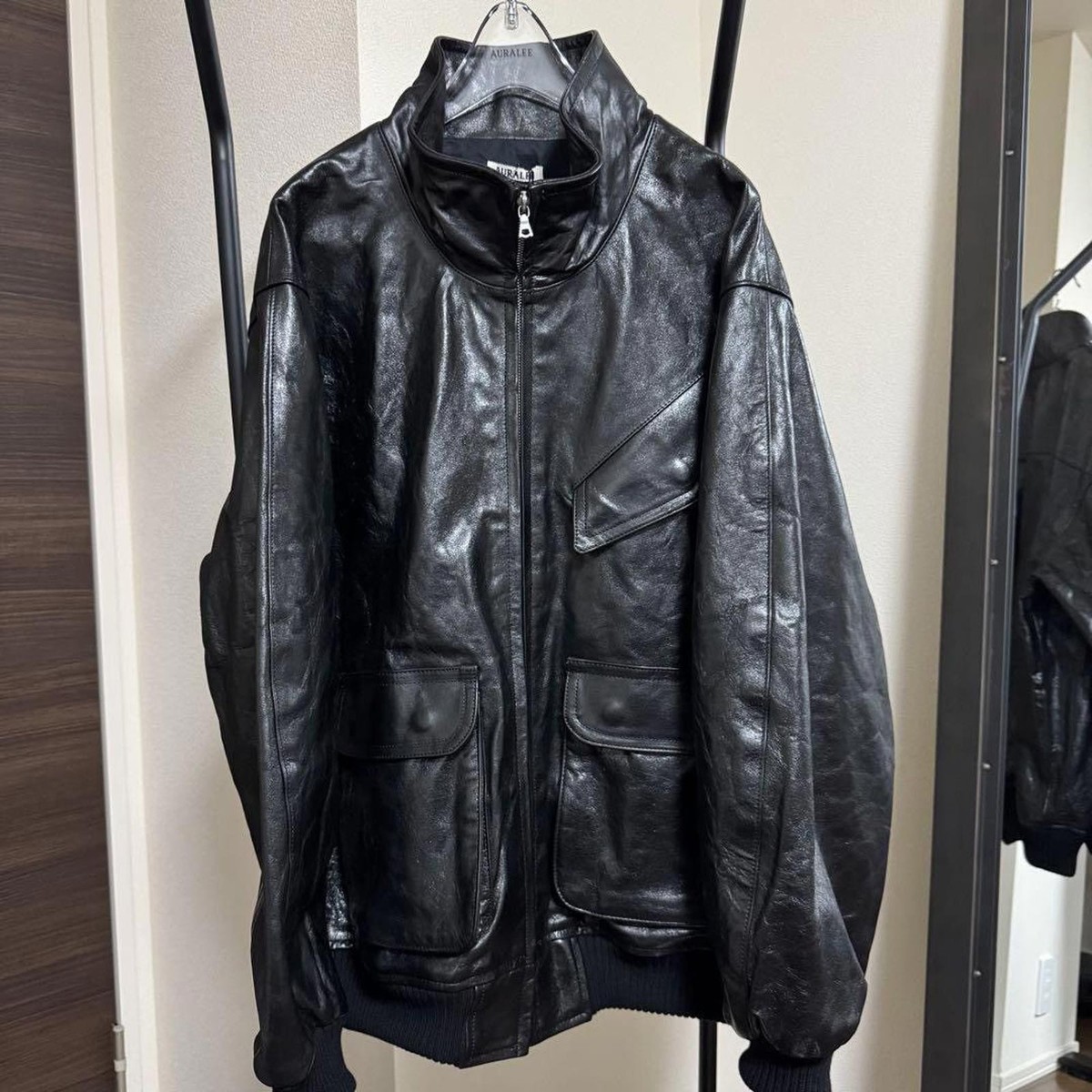 AURALEE LAMB LEATHER ZIP BLOUSON AW25 / size 4 / new w tags | eBay