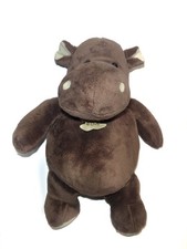 Histoire d'Ours - Peluche doudou Hippopotame Marron HO1057 Gd mod 38 cm