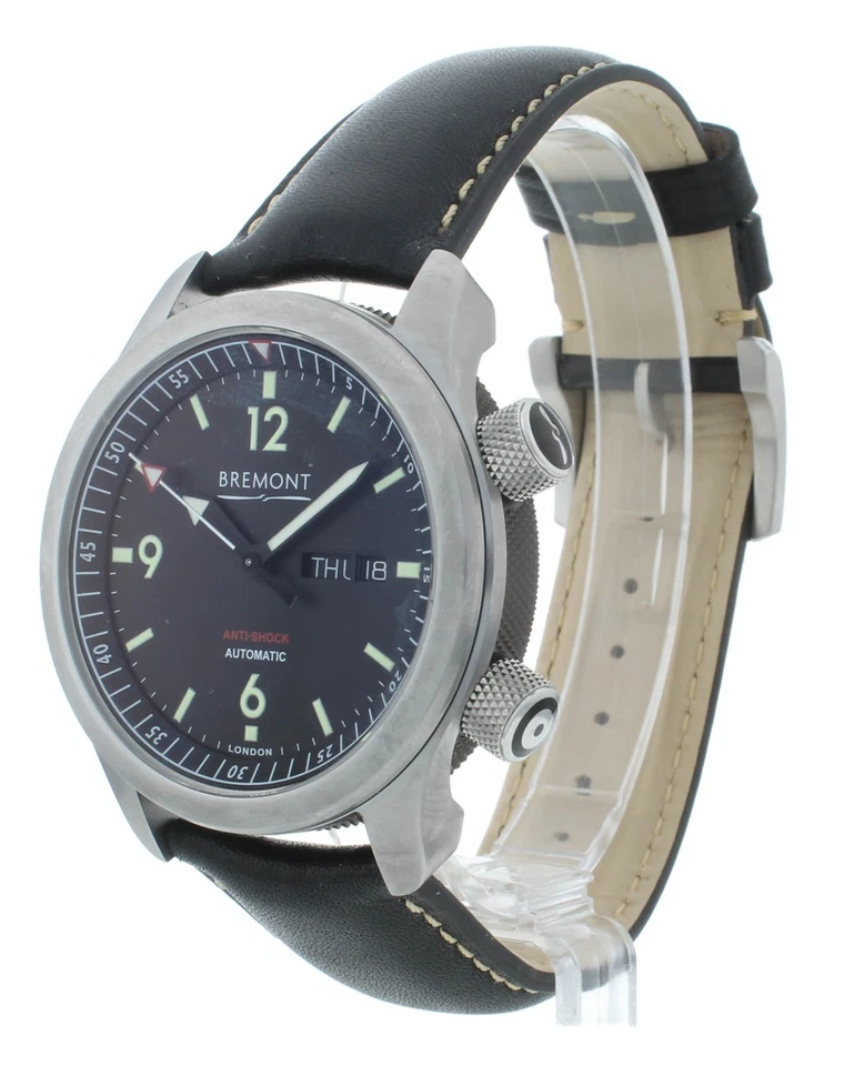 Bremont U-2 Stainless Steel Black Dial 43mm Automatic Men’s Watch U2-R-S - Image 3 of 4
