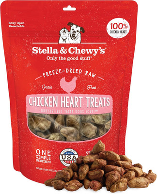 Freeze-Dried Raw Chicken Heart Dog Treats - Single Ingredient, No Additives - Pr