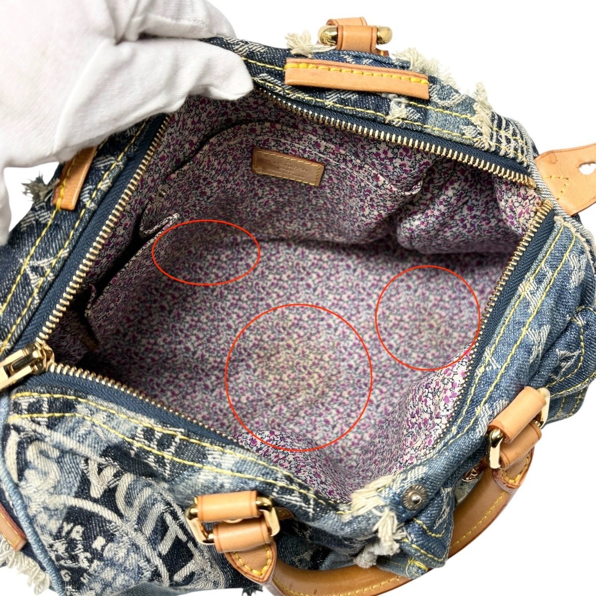 Louis Vuitton フェイクデニム ボストンバッグ LOUIS VUITTON Vintage Monogram Patchwork Denim Speedy 30 Boston