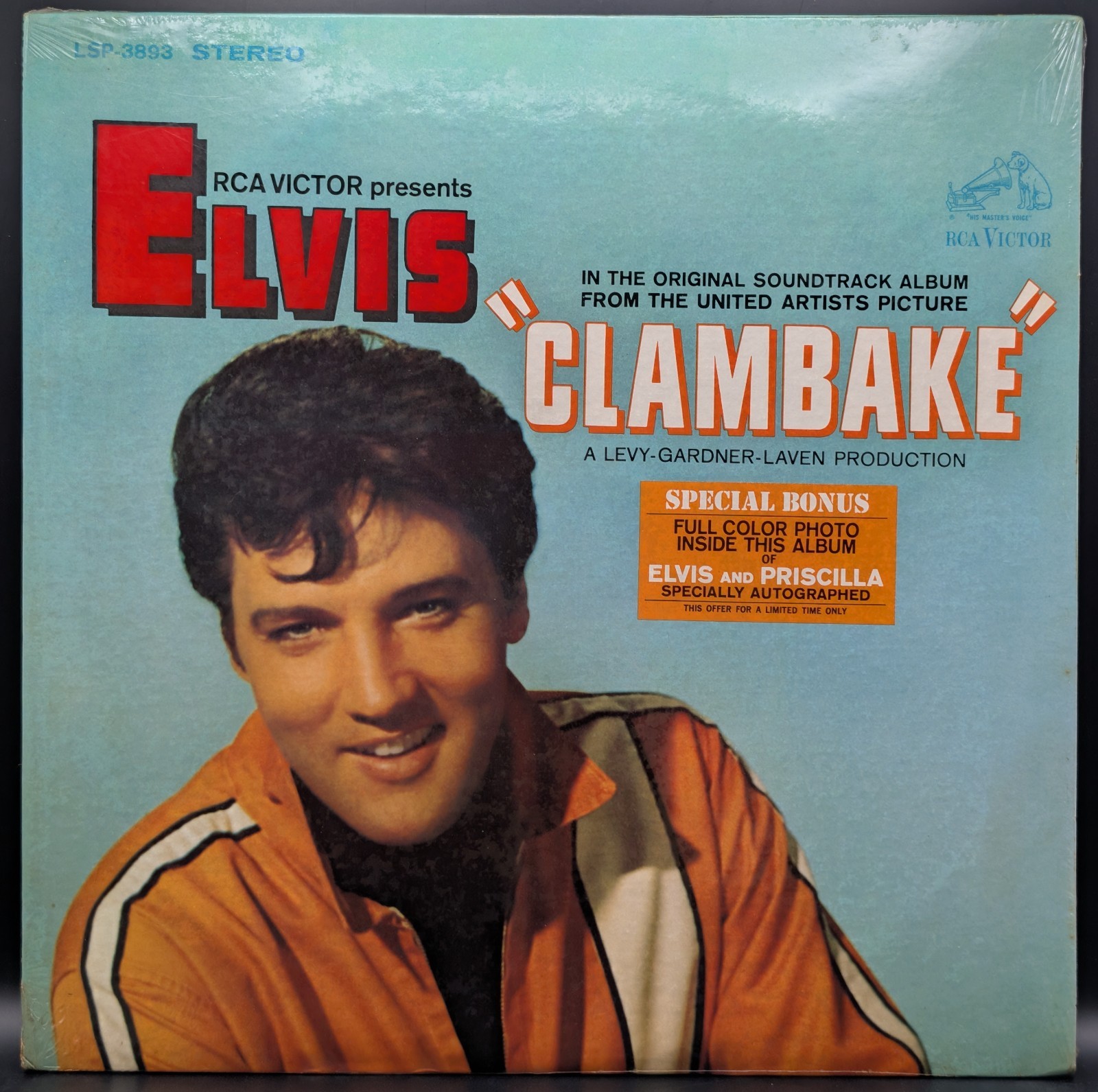 SEALED, Elvis Presley - Clambake LSP-3893, 1st pressing, Hype Sticker, US, 1967