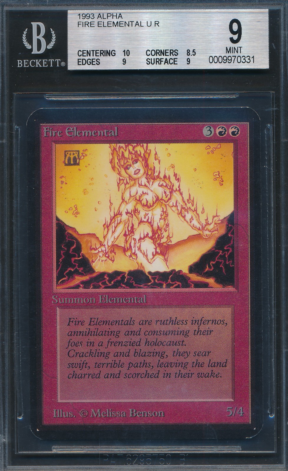 Alpha Fire Elemental BGS 9 Graded Magic MTG (0331) -magicgraders-