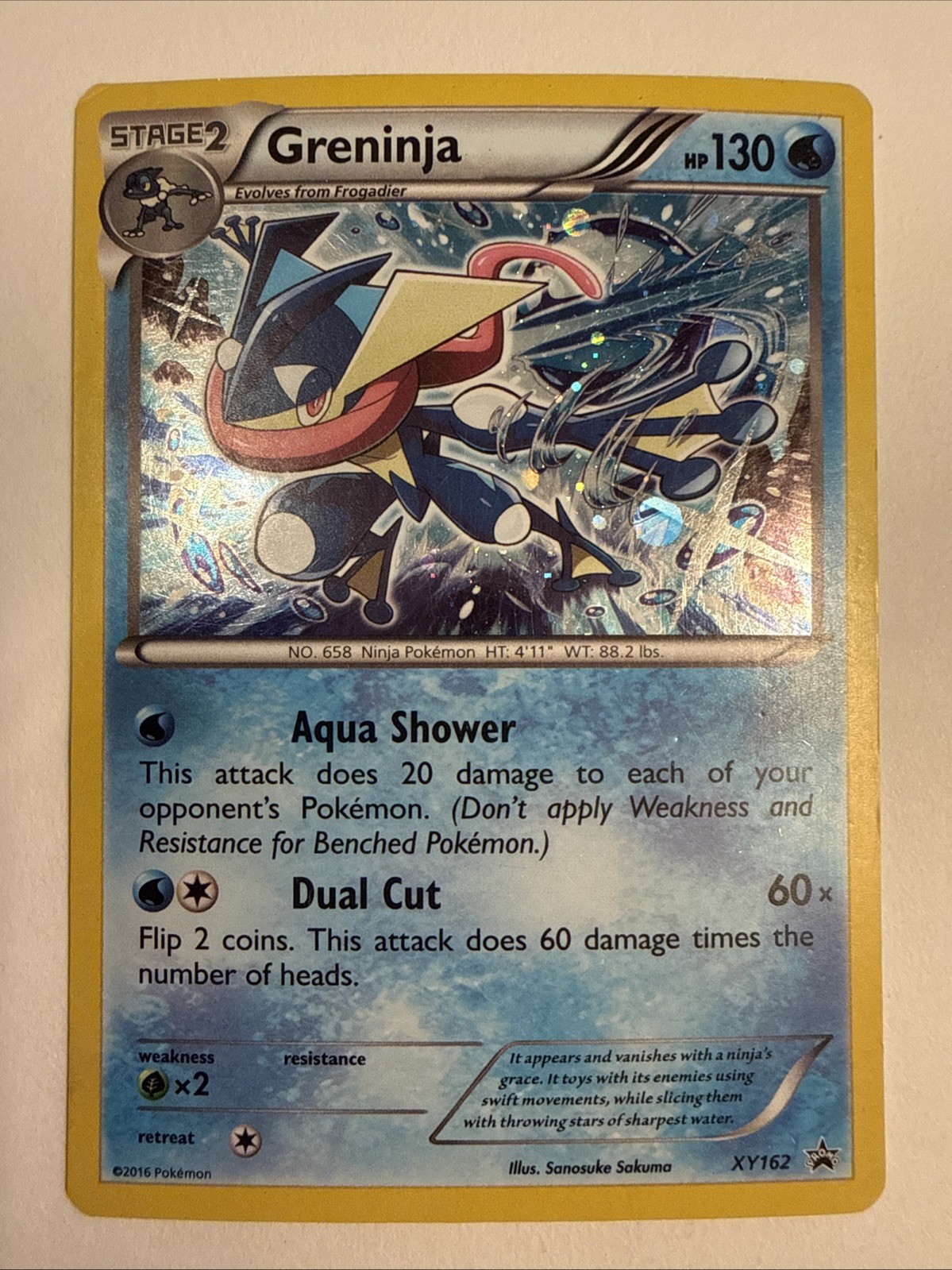Greninja XY162 Holo Black Star Promo Card 2016 Pokemon XY Promo Card MP