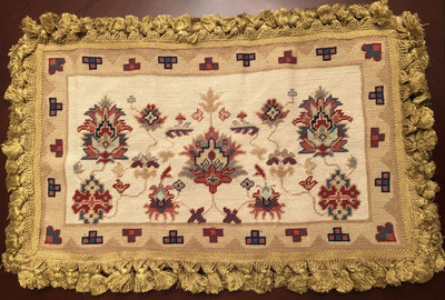 Gorgeous Large Aubusson Style Needlepoint Pillow Cover Old World Turkish Rug