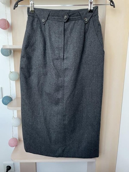 Women Bogner Skirt Grey Wool 34 / XS / 42