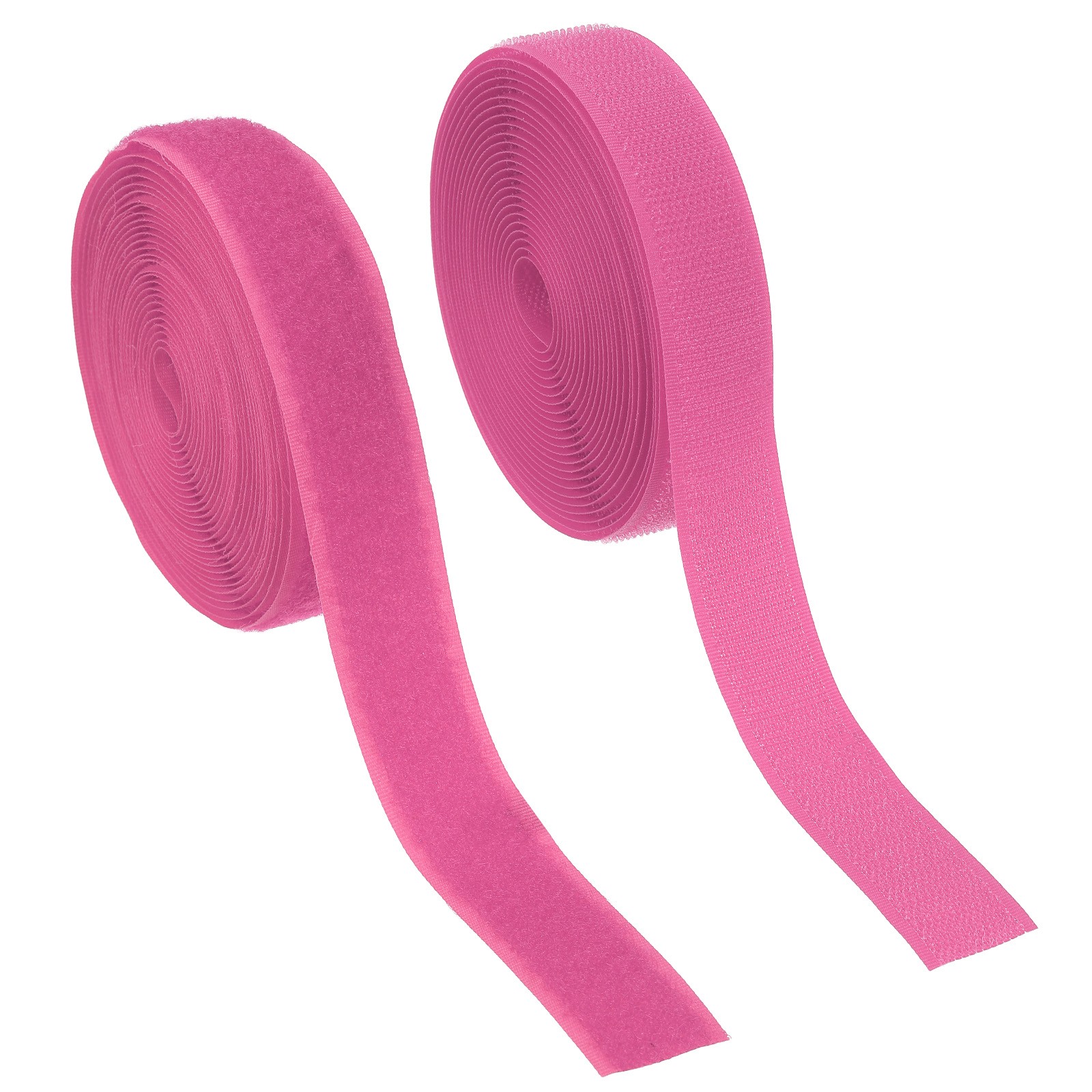 Sew-On 1 Inch Nylon Hook and Loop Tape 5 Yards Rose Red