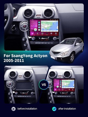 For Ssangyong Kyron Actyon 2005-2011 GPS Car Radio Android Screen Stereo Carplay