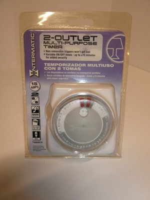 Intermatic TN800CH 2-Outlet Multi-Purpose Timer Indoor 24 Hrs New!