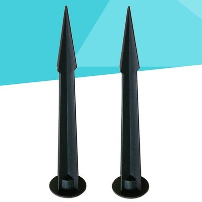 2pcs Aluminium gemahlene Spike -Widerstandslandschaftsbeleuchtungsspitze