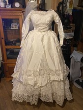 Classic Wedding Dress, Vintage, with vail Perfectly Preserved