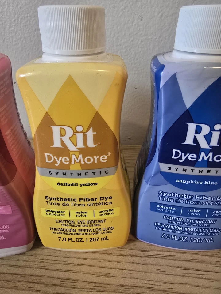 Lote De 6 Nuevos Sellados RIT Tinte Más Sintético Líquido Tela Fibra Tinte Color  Foto 4 de 4