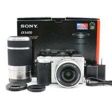 Sony ILCE-6400Y a6400 w/SELP1650 SEL55210 Silver Shutter Count 143 [Near Mint]