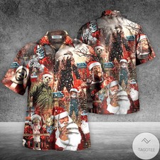 Horror Movie Characters We Wish You A Scary Christmas Hawaiian Shirt For Men