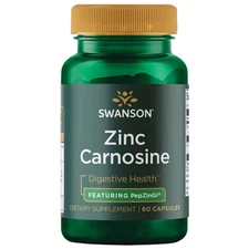 Swanson Zinc Carnosine (PepZin GI) - Natural Digestive Support (60 Capsules)