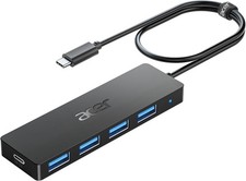 Acer USB C Hub 4 Ports, Multiple USB 3.0 Hub, USBC Splitter for Laptop with T...