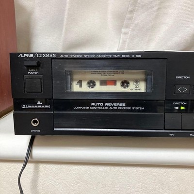 超希少　ALPINE/LUXMAN K-106 カセットデッキ ALPINE LUXMAN K-106 Cassette Deck Auto Reverse Used Tested Working